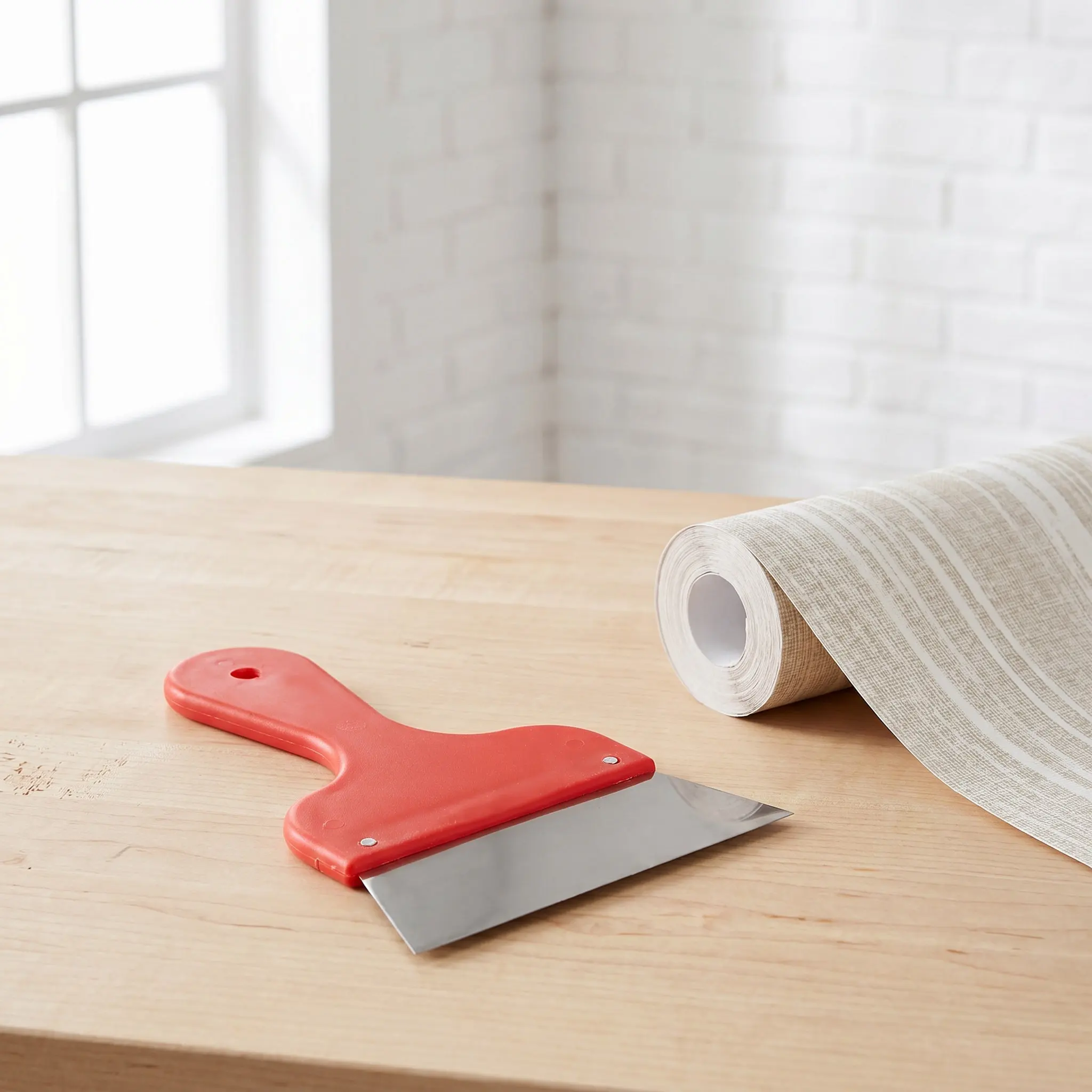 Wallpaper Smoothing Tool Kit Stainless Steel Metal Smoother Edge Trim Tool for Wallpaper Hanging Peel and Stick Application
