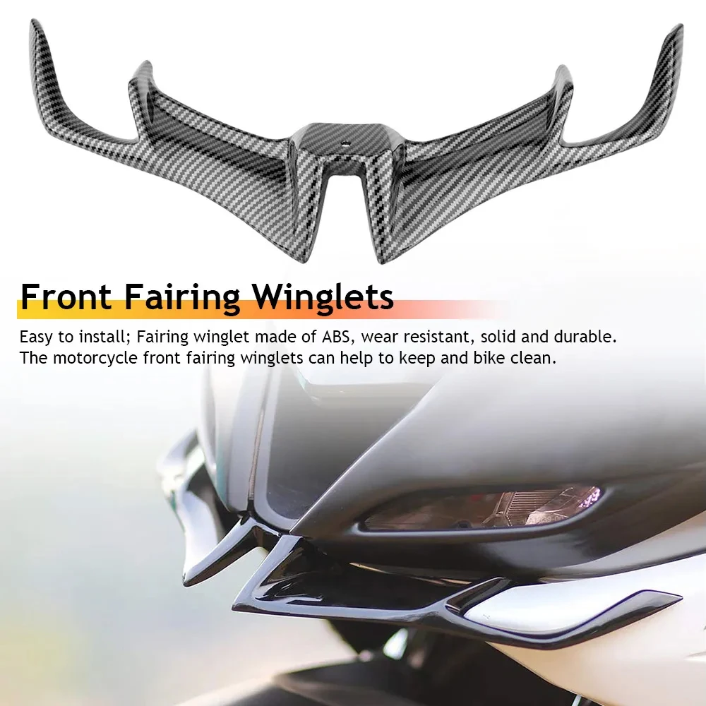 Motorcycle New Front Fairing Winglet Wing Cover Trim For YAMAHA R15 V3 2017 2018 2019 2020 2021 Shark Fin Beak Moto Accessories