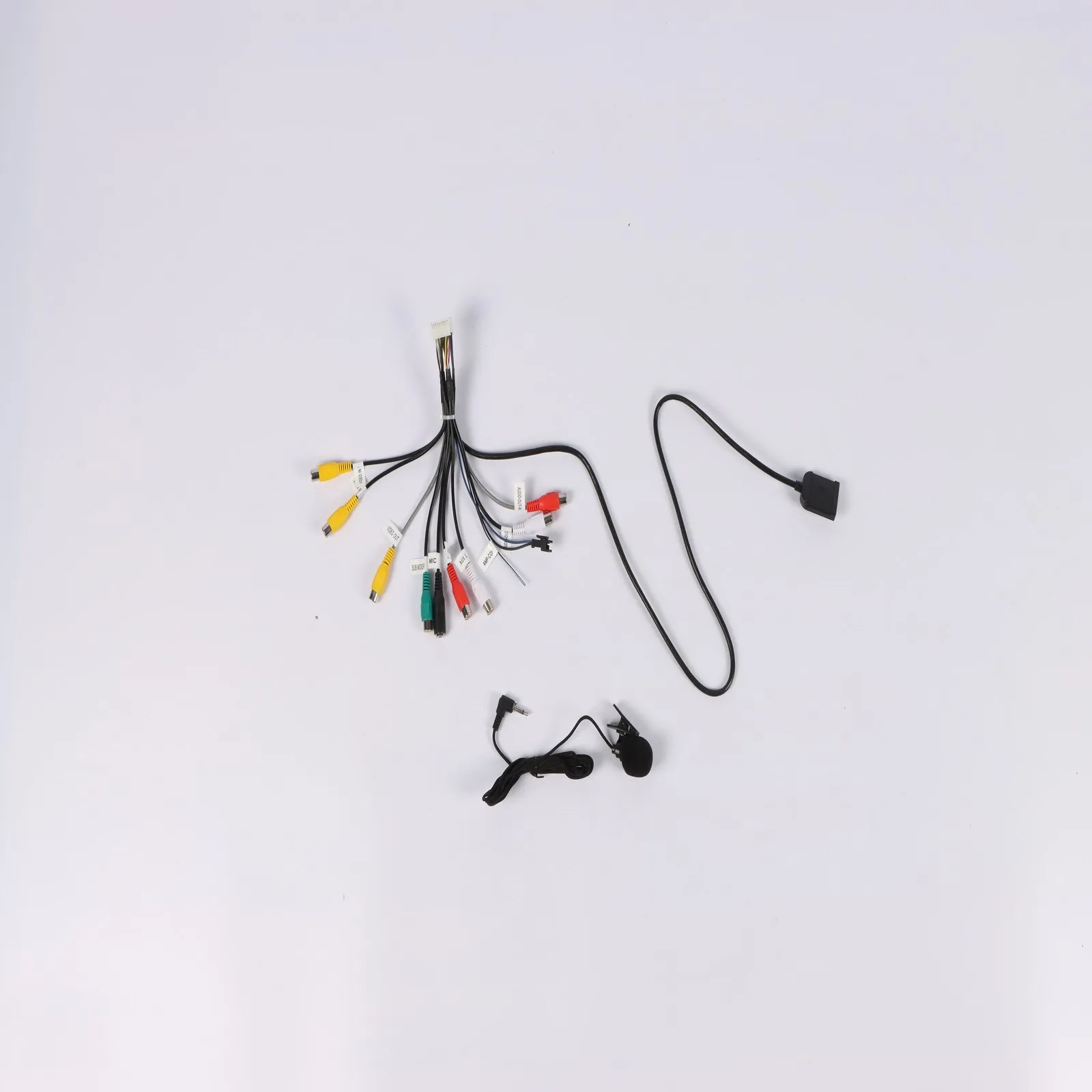 

20-контактный выходной кабель RCA с микрофоном для радиоприемников Teyes Android, универсальный адаптер