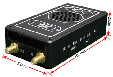 Sistema de Radio NLOS de 15km, transceptor de Drones UGV USV de largo alcance, Video RF, telemetría, enlace RC, salto de frecuencia, comunicación UAV, Vtol