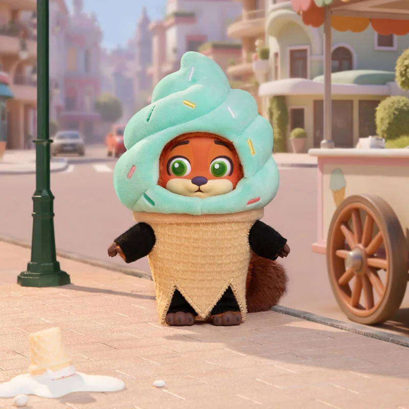 Nick Judy boîte aveugle Kawaii dessin animé fou Animal ville 2 déguisements jouets à la mode ornements pour filles décorations de bureau