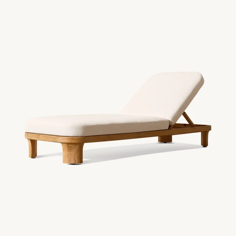 

Modern Outdoor Teak Furniture Garden Recliner Pool Lounge Lagos Teak Adjustable Chaise