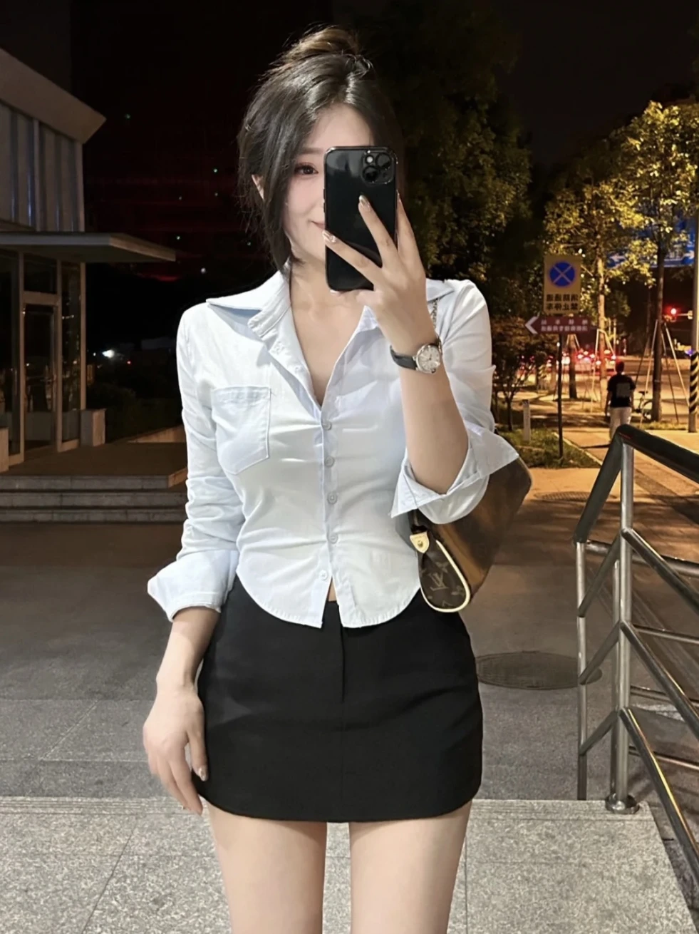 Pure Desire Vita-Acco ort irt Ragazza piccante da donna Design elegante Slim Fit Primavera Bottone superiore ket Miscela di cotone