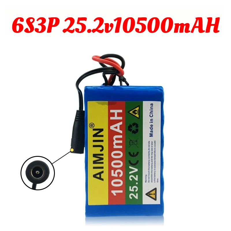 

18650 Lithium battery High Capacity 25.2V 10500mAh 10.5A BMS Power 6S3P Battery Pack with Charger