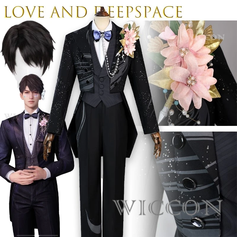 بدلة زفاف للهالوين الحب والمساحة العميقة Caleb بدلة زفاف DAA Pilot Groom Outfit Game ملابس تنكرية للبالغين