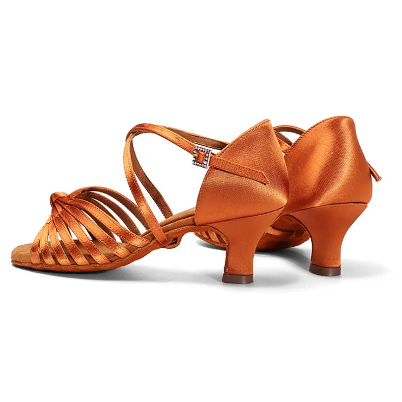 

USHINE 34-42, новая профессиональная качественная шелковая атласная обувь для латинских бальных танцев на каблуке 7/5 см, женская танцевальная обувь