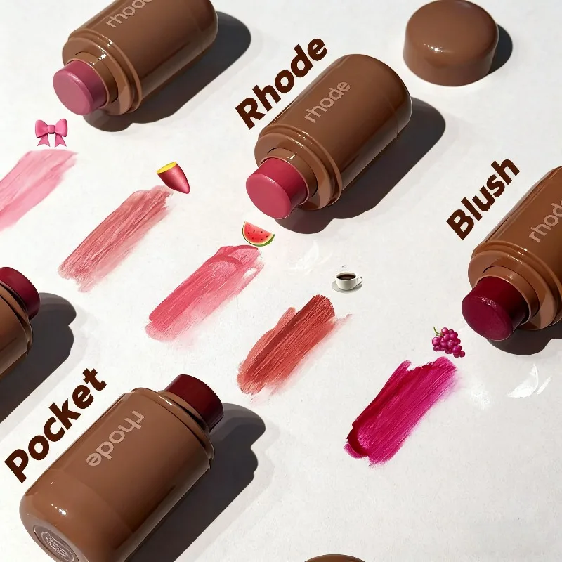 Cosméticos de marca, crema colorete, sol, remojo, línea bronceada, colorete en polvo, ilumina el cutis, hace las mejillas más rosadas, efecto de maquillaje Natural INS