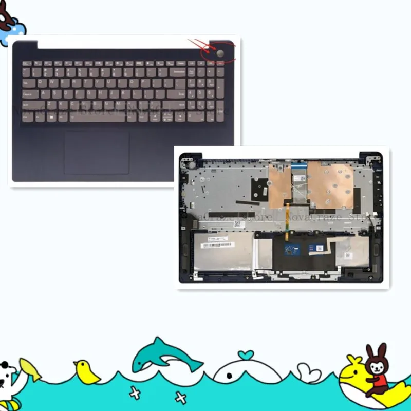 

5CB1H77859 5CB1H77885 Новый упор для рук для ideapad 3 15ABA7 3 15IAU7 с клавиатурой с подсветкой (синий)