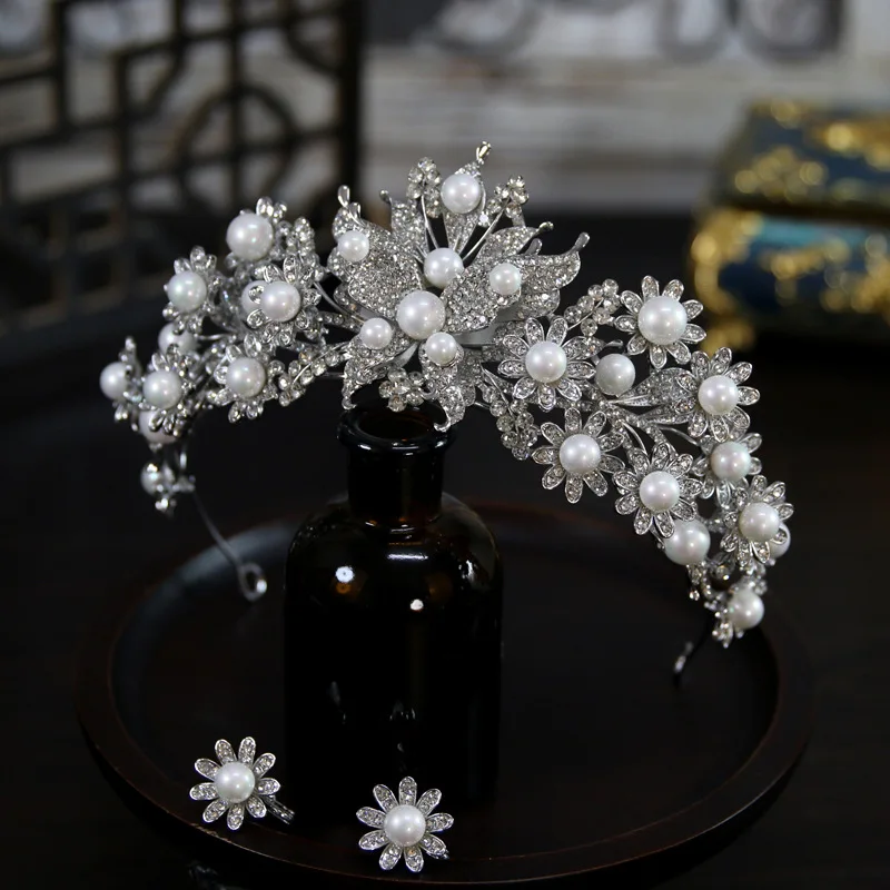 

Роскошная жемчужная корона CC для женщин, свадебные аксессуары для волос, обручальные повязки, головной убор для помолвки, тиара с кубическим цирконием