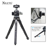 XILETU MC22S+XT18S Mini Handheld Vlog Tripod Cold Shoe Head Desktop Selfie Video Tripod for Micro Single Camera Phone Stand