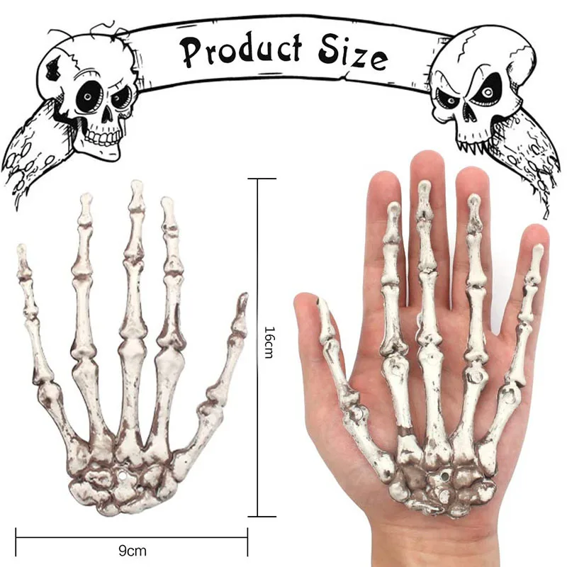 Halloween Decoration Skeleton Skull Scary Ghost Props Accessories Room Decor Horror Artificial Arm Skeleton Halloween Cosplay