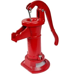 Vintage Manual Shallow Well Pitcher Pump Maximum Head 25 feet Cast Iron with Ergonomic Handle For Yard Gardens Ponds Farms