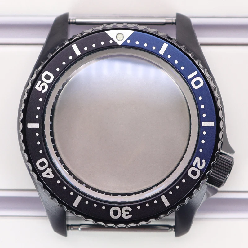42mm PVD-Uhrengehäuse mit schwarzem Ring und Lünette, Saphirglas für Modifikationen SKX007 NH35 NH36, massives Edelstahlgehäuse, Ersatzteile – Detail 3