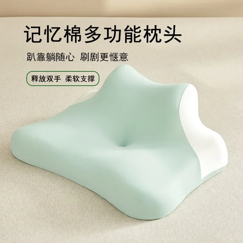 Slow Rebound Memory Foam Pillow Multifunctional Cervical Neck Support Pillow For Dormitory Hotel Nap Sleeping Ergonomic Contour