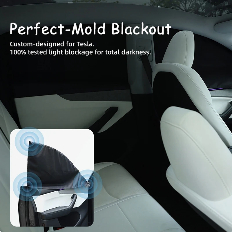 For Tesla Model Y Juniper Model 3 Highland Side Window Privacy Sunshade 4 PCS Camping And Midday Rest