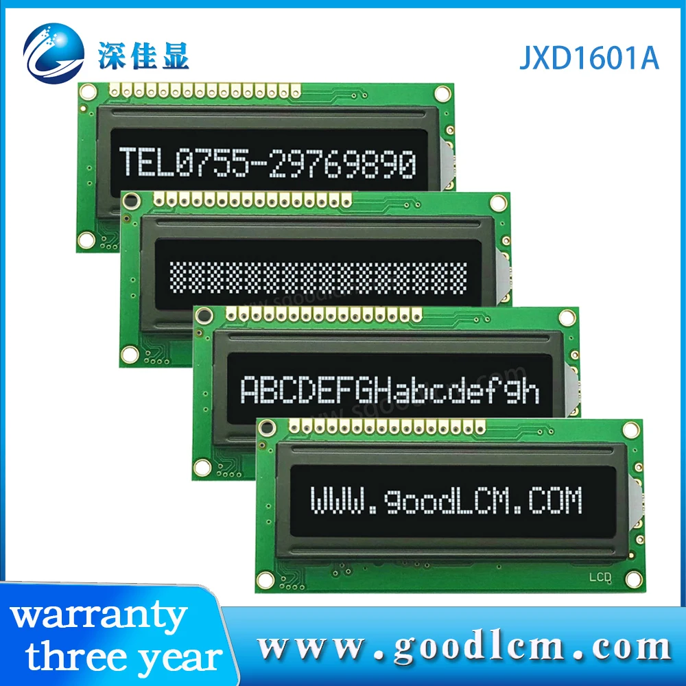 1601VA Lcd Display 16 * 01VA Witte Letters Op Zwarte Achtergrond Splc780d Controller 16X1 Lcm Module 5V of 3V Power Supply16Pin