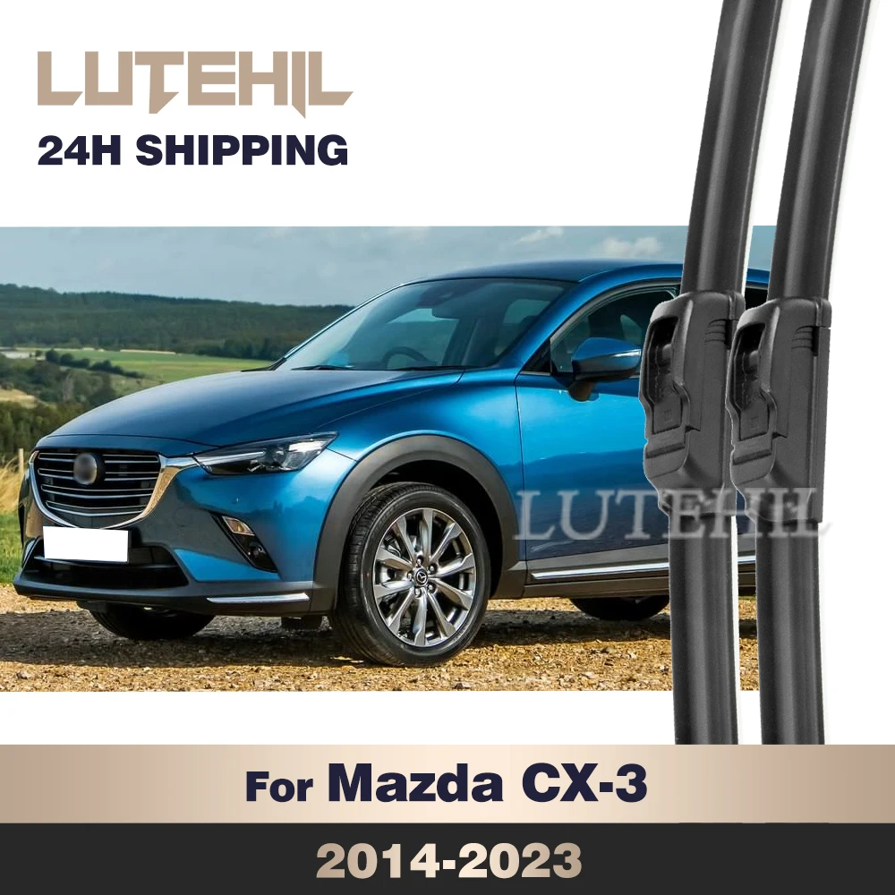 

LUTEHIL Wiper For Mazda CX-3 CX3 2014-2023 2015 2016 2017 2018 Front Wiper Blades Windshield Windscreen Window Brush 22"+18"