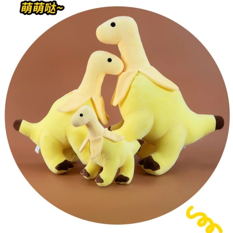 Cartoon Banana Shape Dinosaur Plush Doll Cute Long Neck Brachiosaurus Stuffed Toy Perfect Gift for Dinosaur Lovers