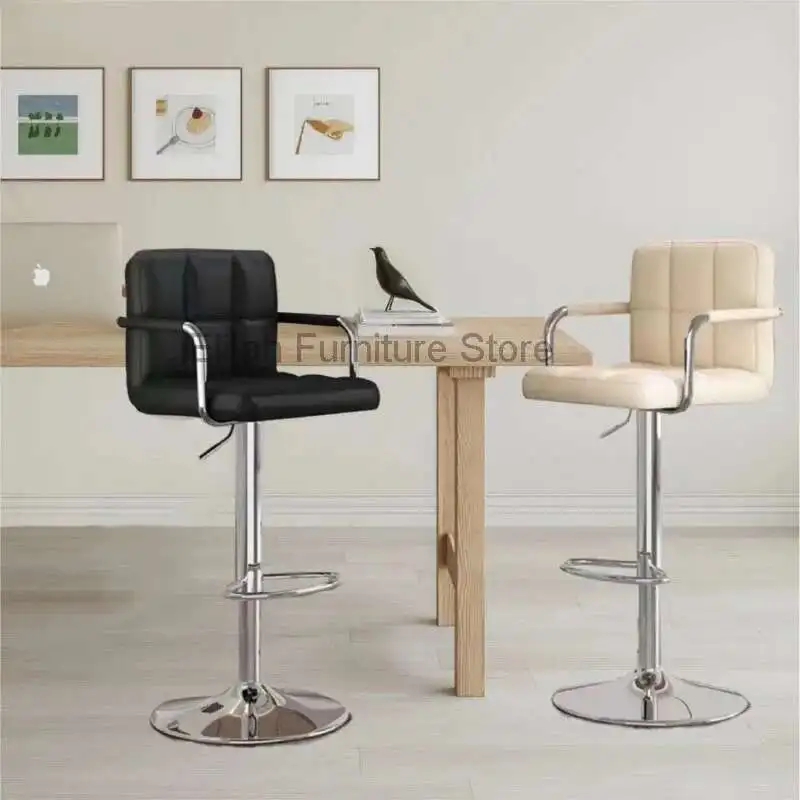 Lift Bar Chair Backrest Rotating High Stool Cash Register Front Desk Modern And Minimalist High Stool 2024 Banqueta Furniture