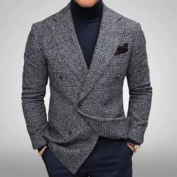 2024 Men's New Fashion Business Suit for Spring and Autumn, European and American Gentleman Men's Casual Versatile Coat S-XXL