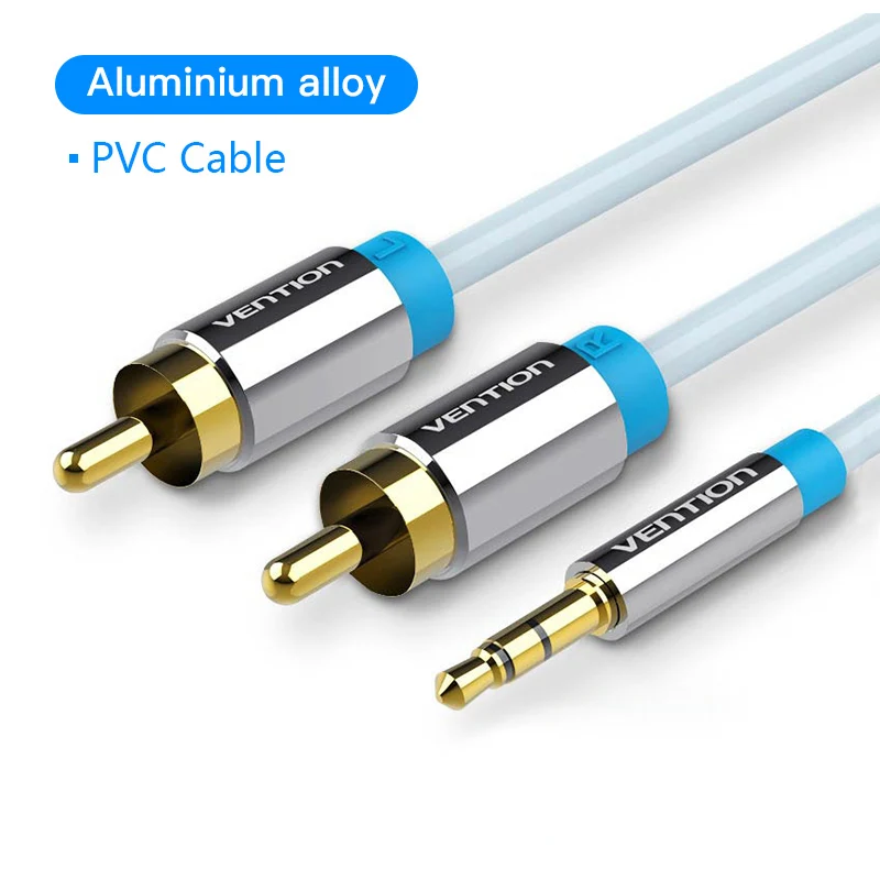 Vention Rca Kabel 3.5Mm Naar 2rca Splitter Rca Jack 3.5 Kabel Rca Audio Kabel Voor Smartphone Versterker Home Theater Aux Kabel Rca