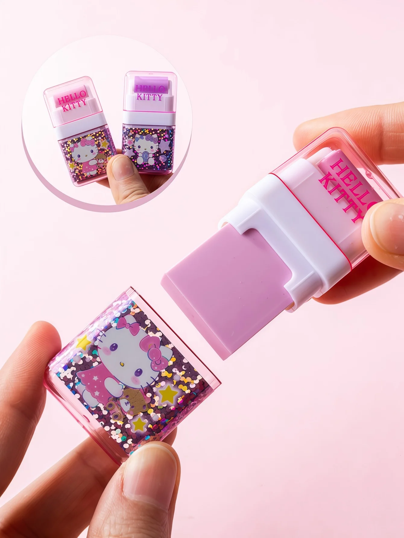 1/2 Pcs Sanrio Hello Kitty Roller Eraser - Cute Cartoon Eraser, Must-Have for Students