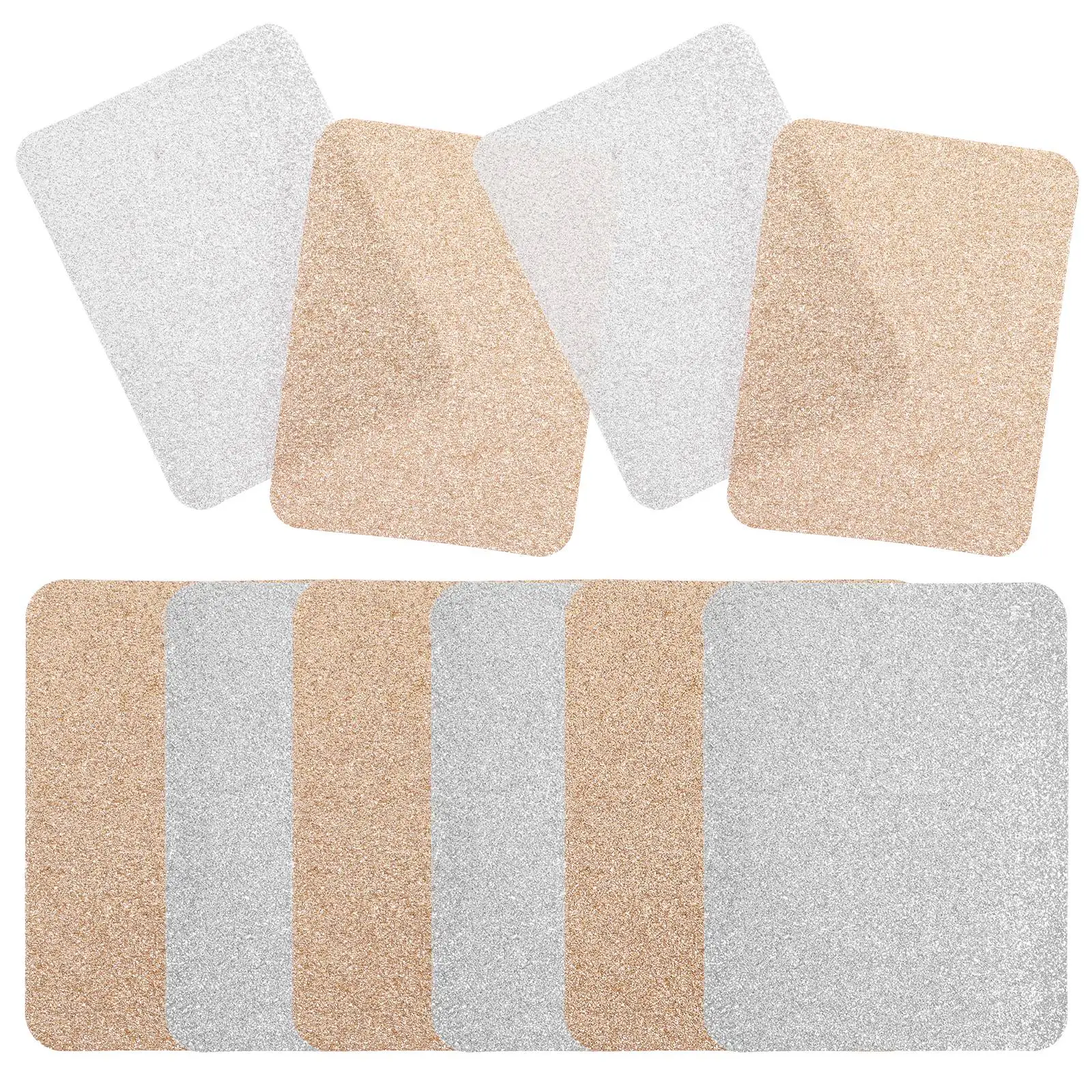 

12pcs Iron Rectangular Large Size Denim Silver Convenient Patches Clothing Repair Iron On Patches Multi-use DIY
