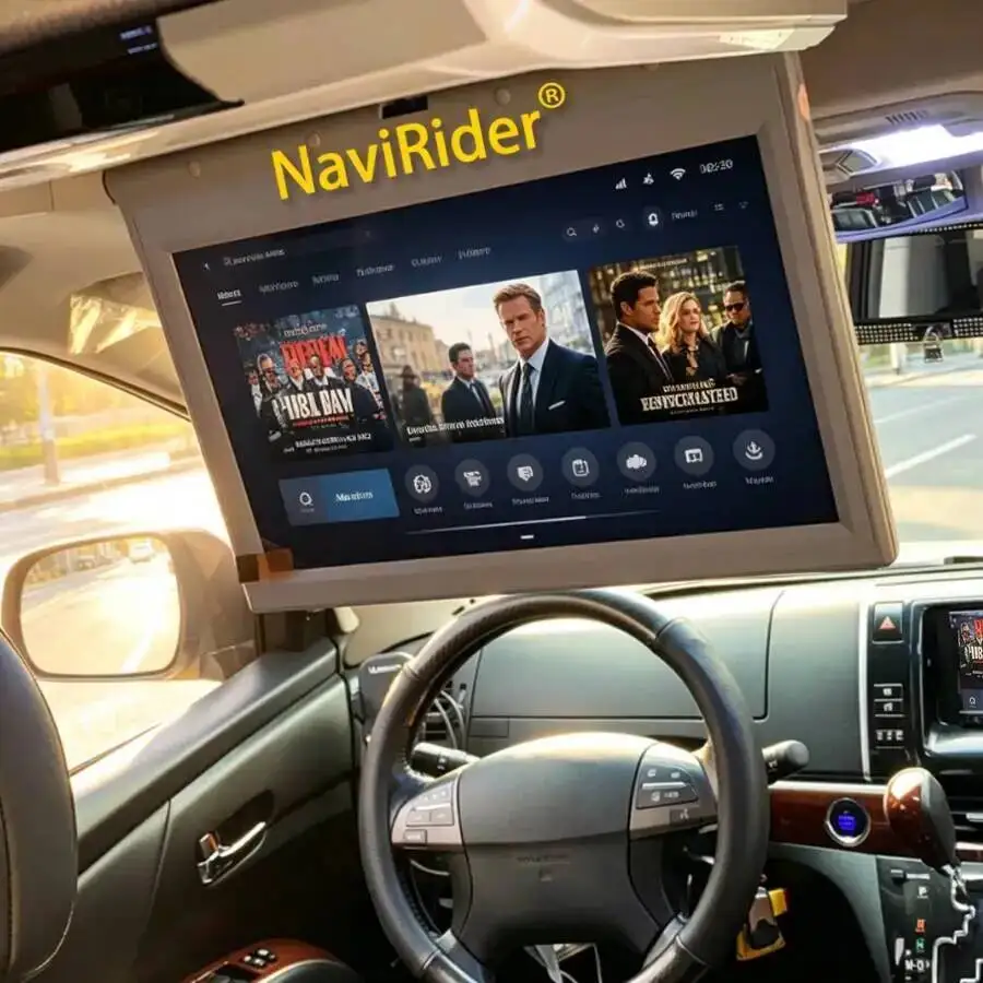 

N 15.6" Android 13 4GB 64GB WiFi MP5 Car Overhead Monitor Roof TV Screen Wireless Mobile hotspot Auto Mirroring 120° Adjustable