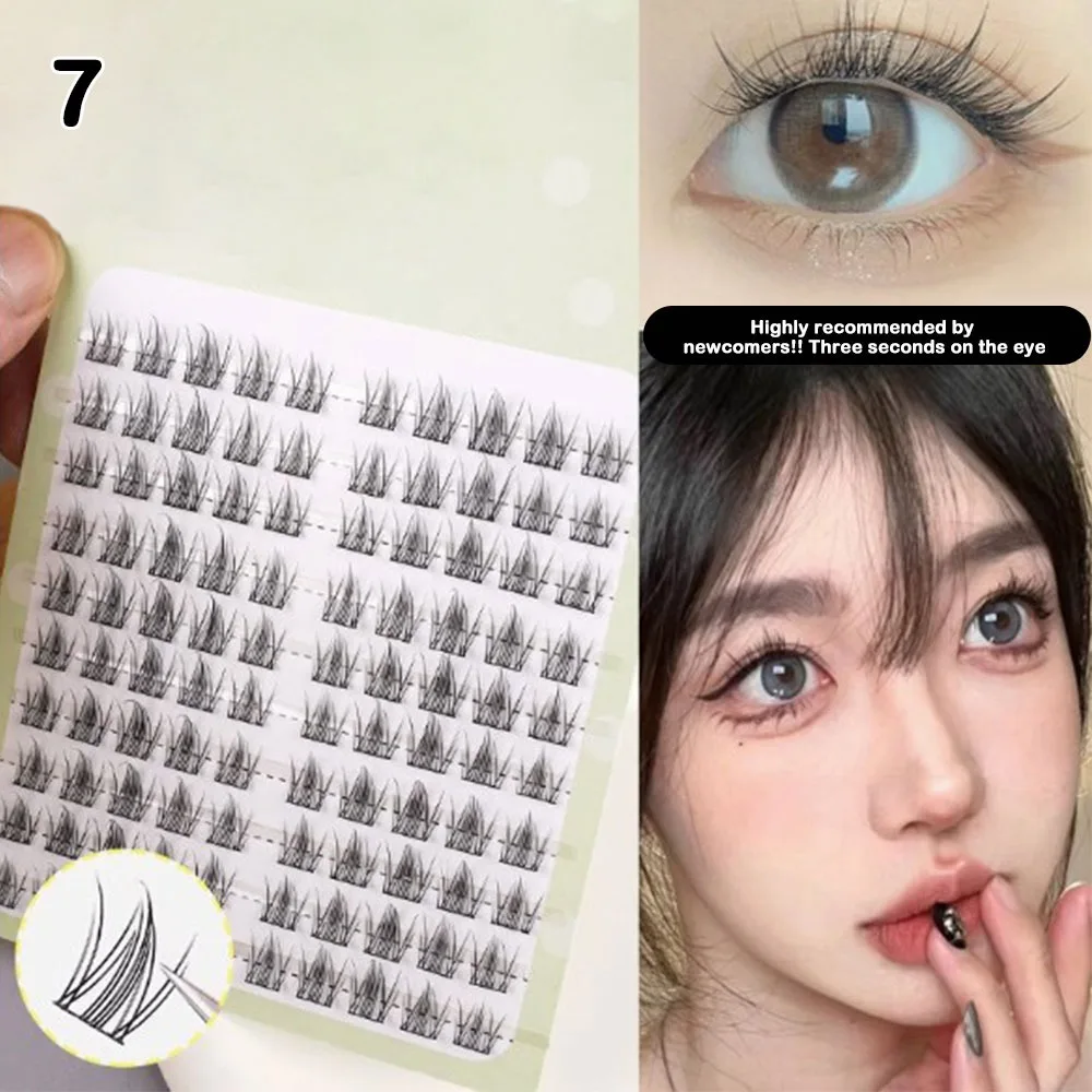 New DIY False Eyelashes Fox Fluffy Black Natural Manga Lashes 10 Rows Extension Eyelashes