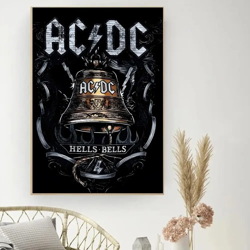 ACDC Band Classic Painting Calligraphy Poster Print Modern Decor Room Home Decor Canvas Art Pictures Home For Living Room