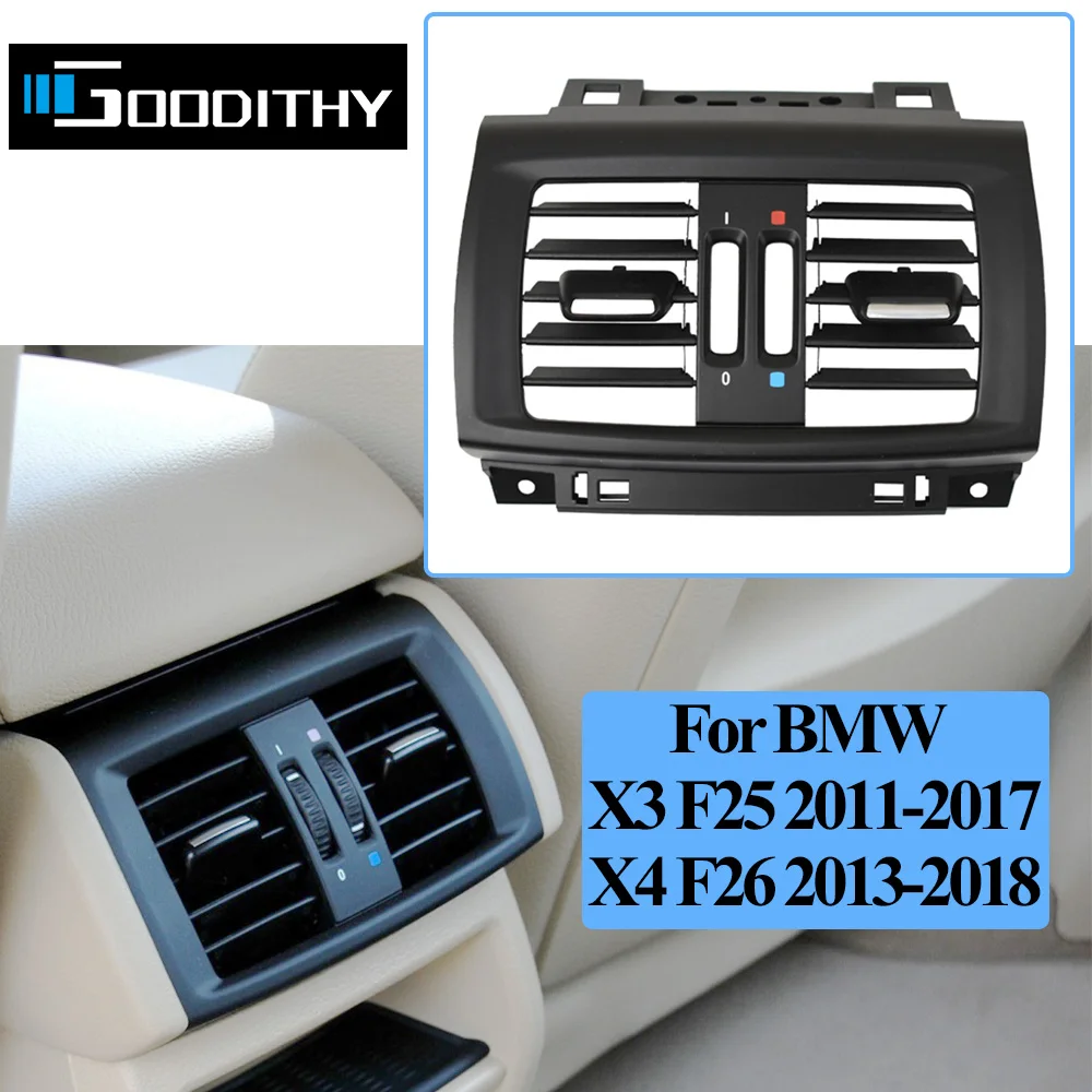 Car Fresh Rear Air Conditioner Ac Vent Outlet Grille Panel Cover Replacement For BMW X3 X4 F25 F26 2010-2016 64229200888