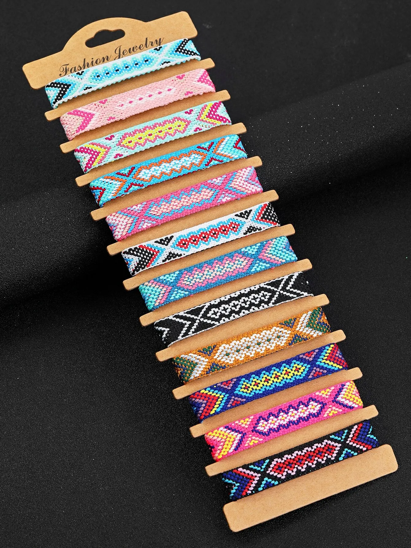 12PCS Bohemian Woven Bracelet Suite Men and Ladies Couples Can Adjust Bracelets That Can Be Adjusted