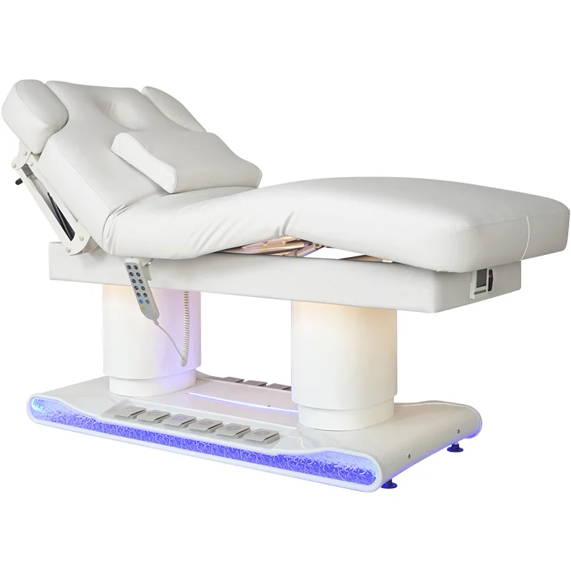 Electric height-adjustable beauty bed, massage bed, micro-reshaping injection bed, textured embroidery