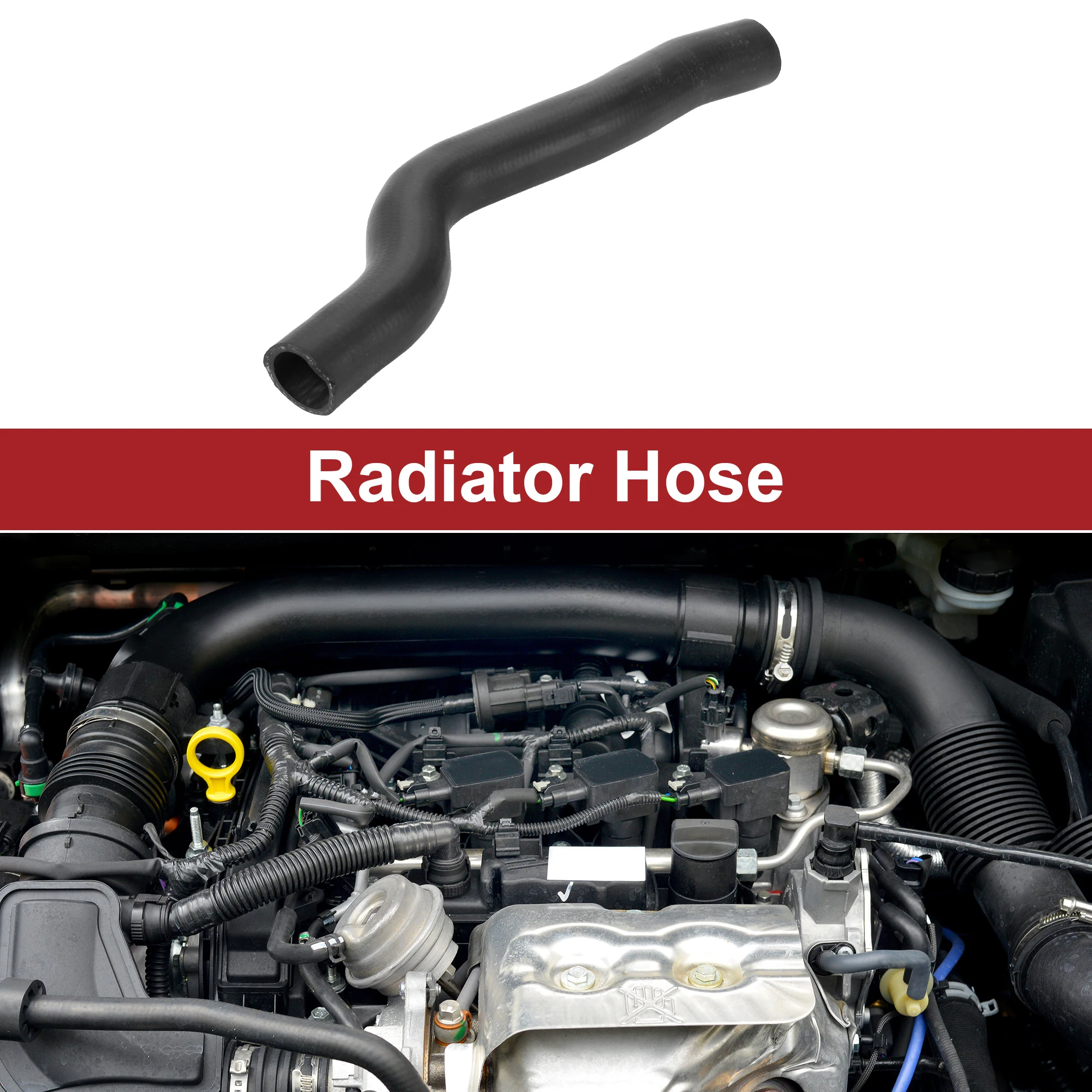 UXCELL Radiator Hose for Toyota Camry 2.4L 2007-2011 No.165710H160 Rubber Black 1 Pcs