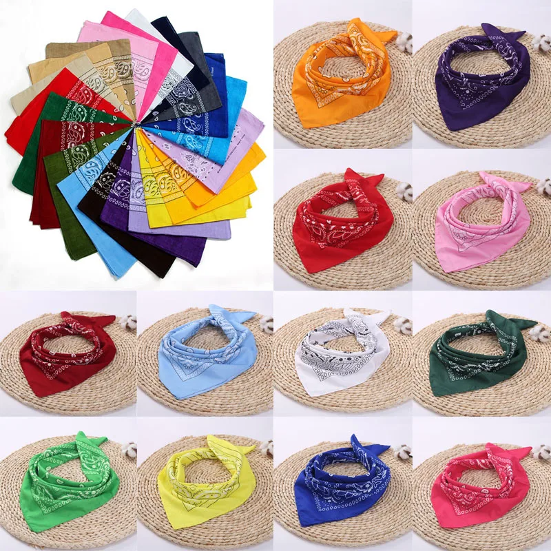 NEW Cashew flowers Hip Hop Printed Bandana Men Women Outdoor Headbands Band Wrist Wraps amoeba Scarves Christmas gift