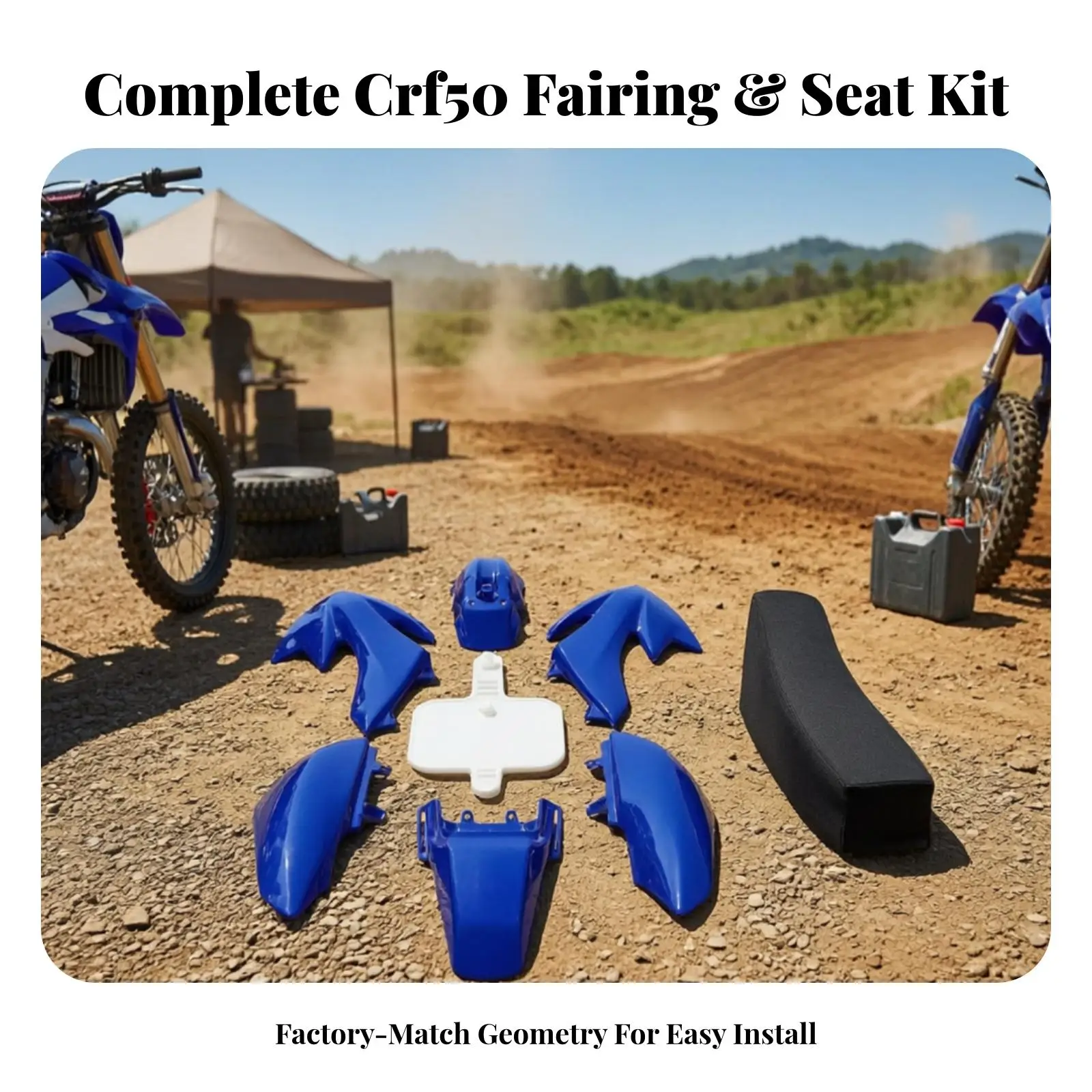Motorcycle Seat Cover with Fairing Kit for CRF50 50cc Mini Bike Makeover