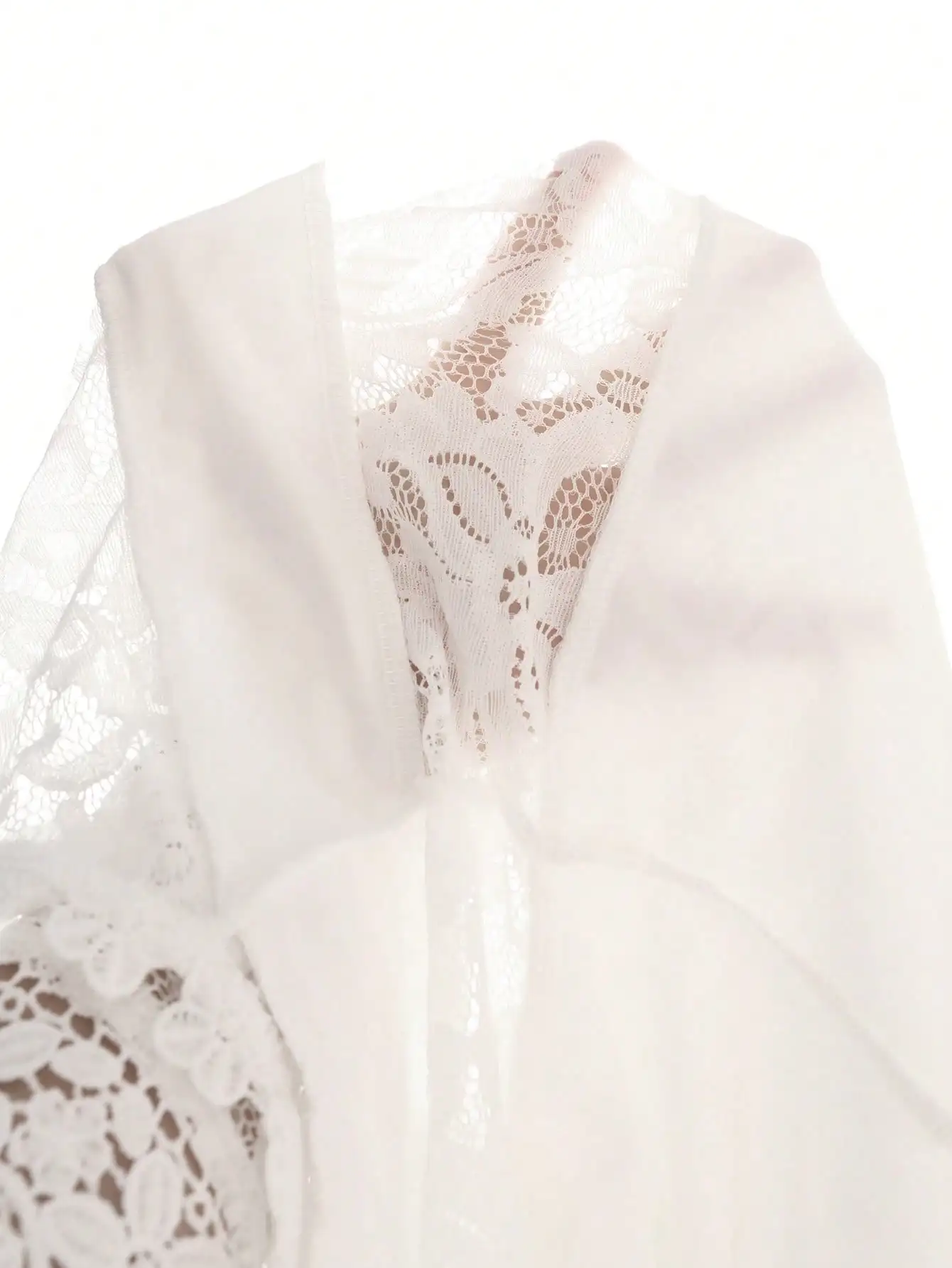 Firerie Minivestido feminino de verão simples e elegante de renda branca com recortes ocos e cintura,