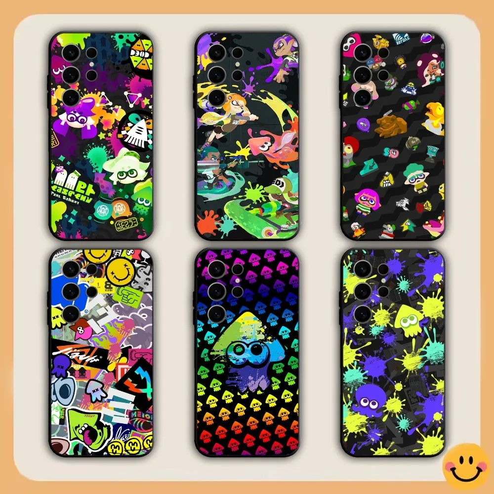 Game S-Splatoon Phone Case For Samsung S21,S22,S23,S24,S30,Ultra,S20,S30,Plus,S21 Fe,Note20 5G black Cover