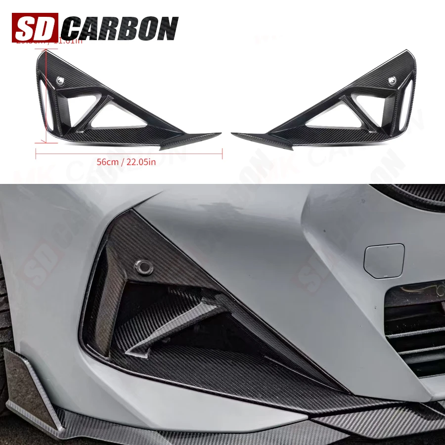 

For BMW 2 series G42 M240 2022+ Dry Carbon Fiber tuyere Car Front Bumper Air Intake Vent Trims Parts Car Accessories