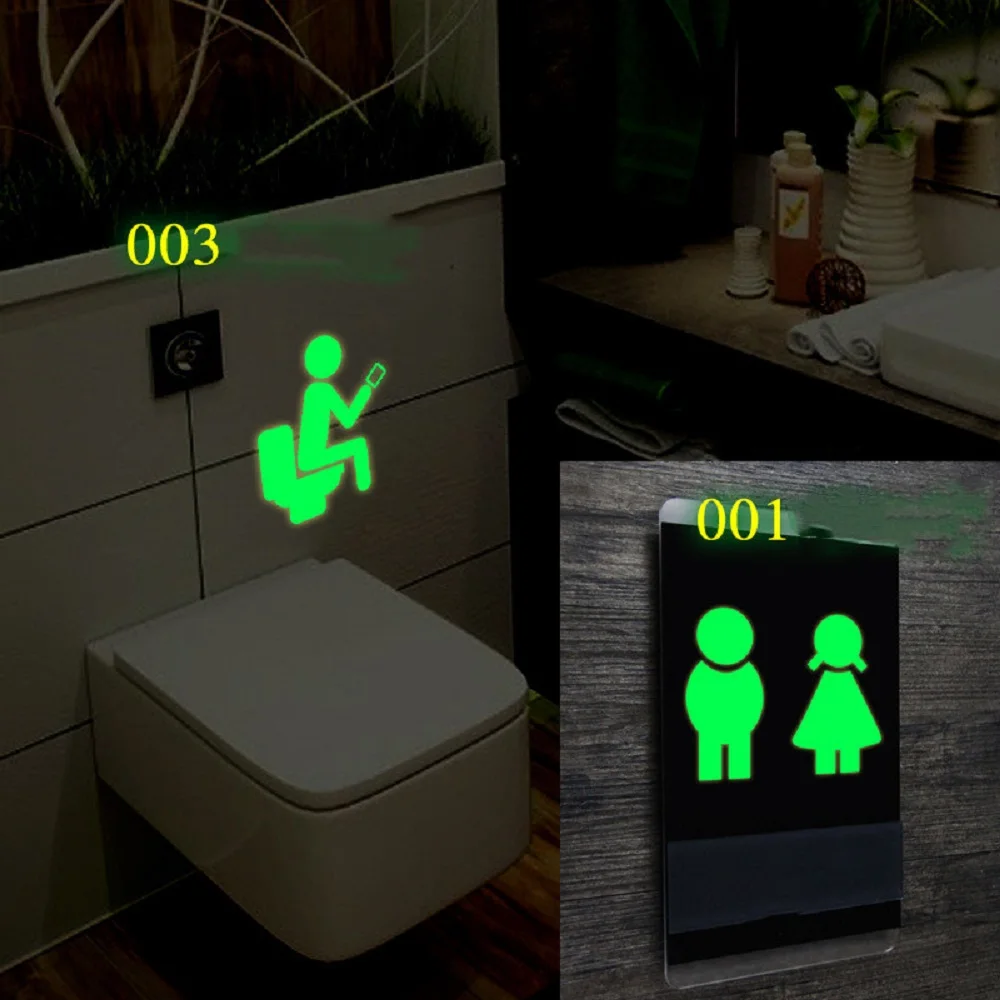 

Bathroom Wall Stickers Toilet Home Decoration Removable Wall Decals for Toilet Sticker Decorative Paste Home Decor Glow in Dark