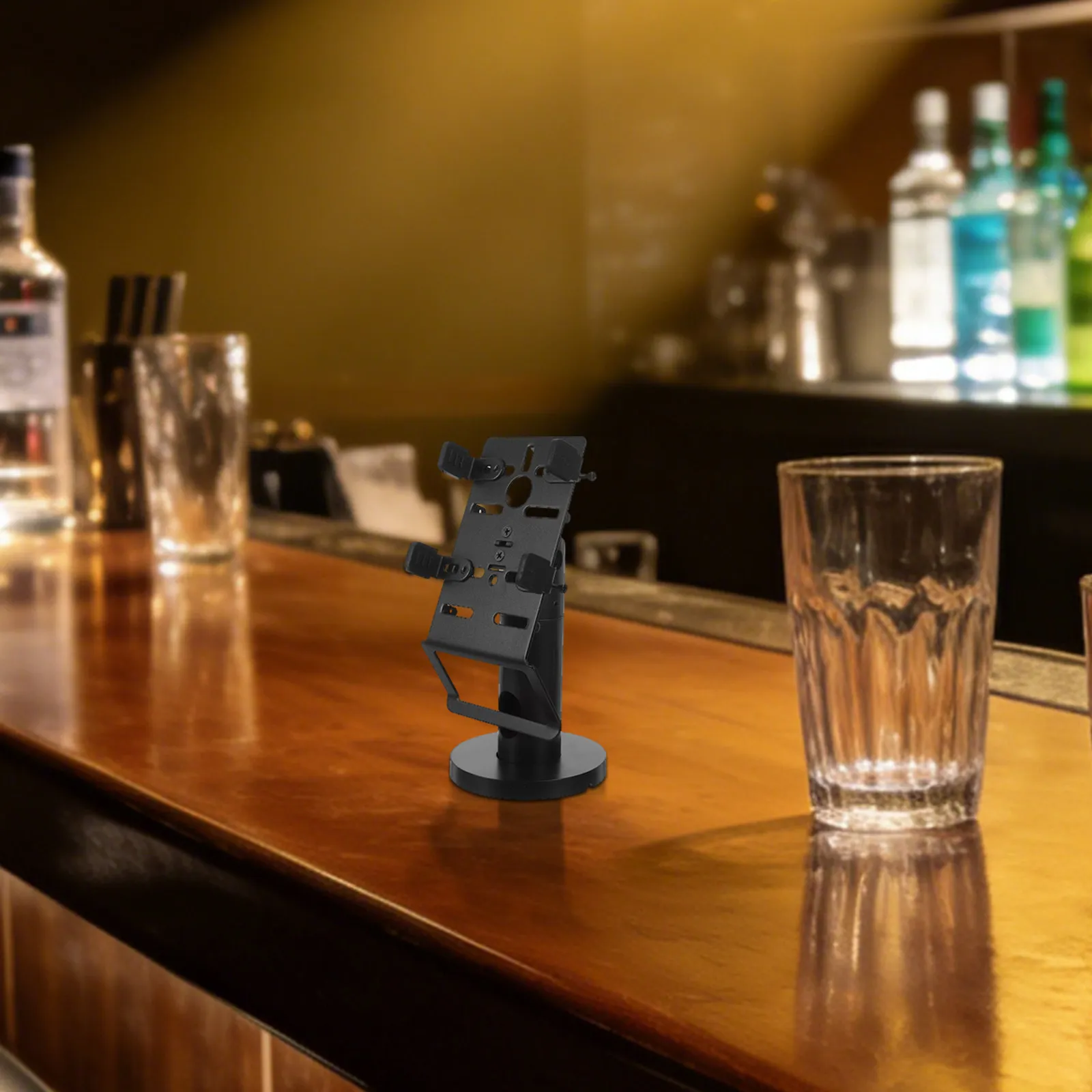 

Pos Machine Stand Adjustable 62-95Mm Width Rotating Plastic Credit Card Machine Rack Countertop Cash Register Holder for Retail