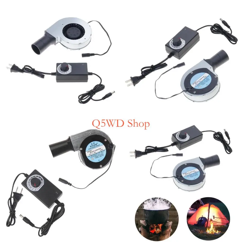 

Q5WD PWM BBQ Smoker Fan Electric Blower AC 100-240V 12V 2A 20W Speed Controlle