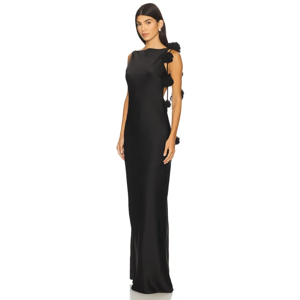 

Customized Flowers Evening Dresses Backless Fashion Maxi Party Dress Long Elegant Modern Formal Prom Gown for Women 2026