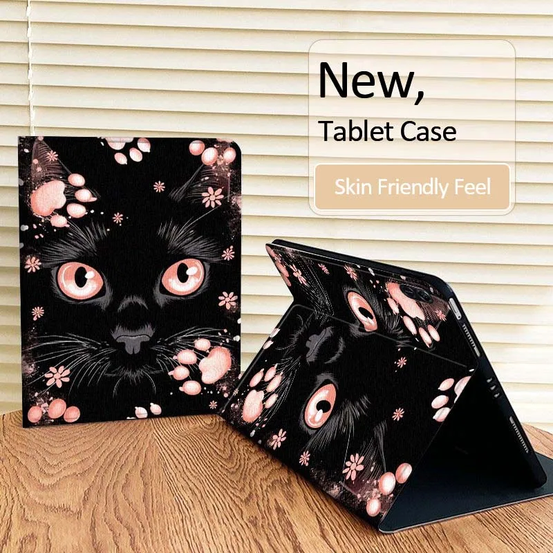 

Cartoon Black Cat Eyes Tablet Case For Huawei MatePad Pro Air 12 X Honor Pad 8 V8 9 13 GT GT2 3 12.6 13.3 Inch
