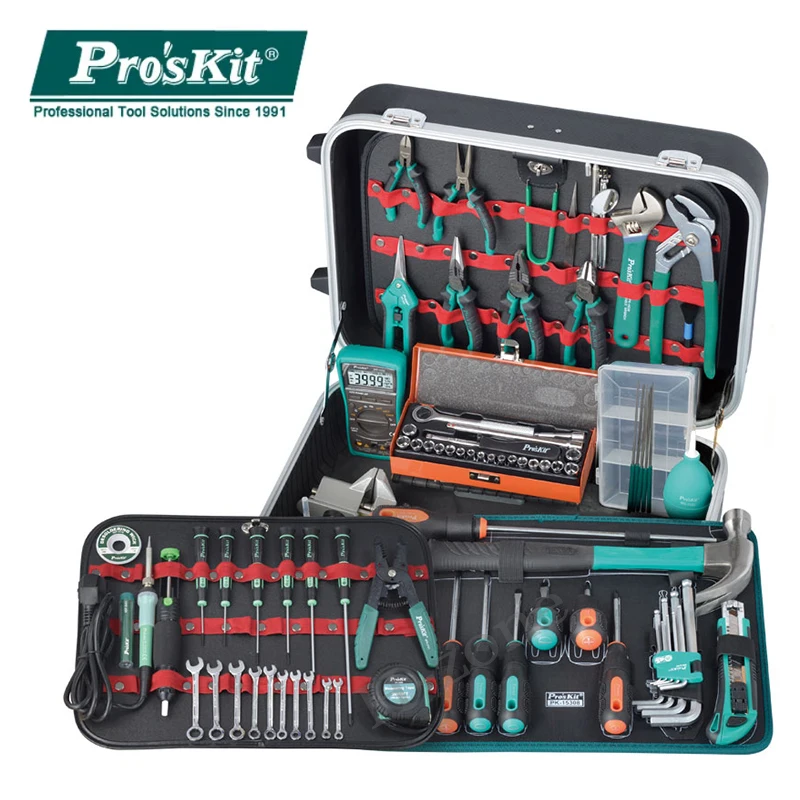 89Pcs Proskit PK-15308HM Professional Mechanical Engineering Tool Set For Mechanical Overhaul Welding Repair Electrician Tools