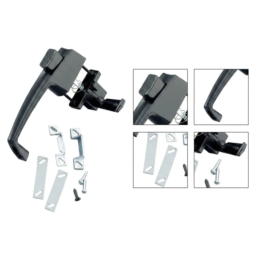 Push Button Screen Door Latch Kit with Thickened Zinc Alloy Housing and Precision Engineered Internal Components