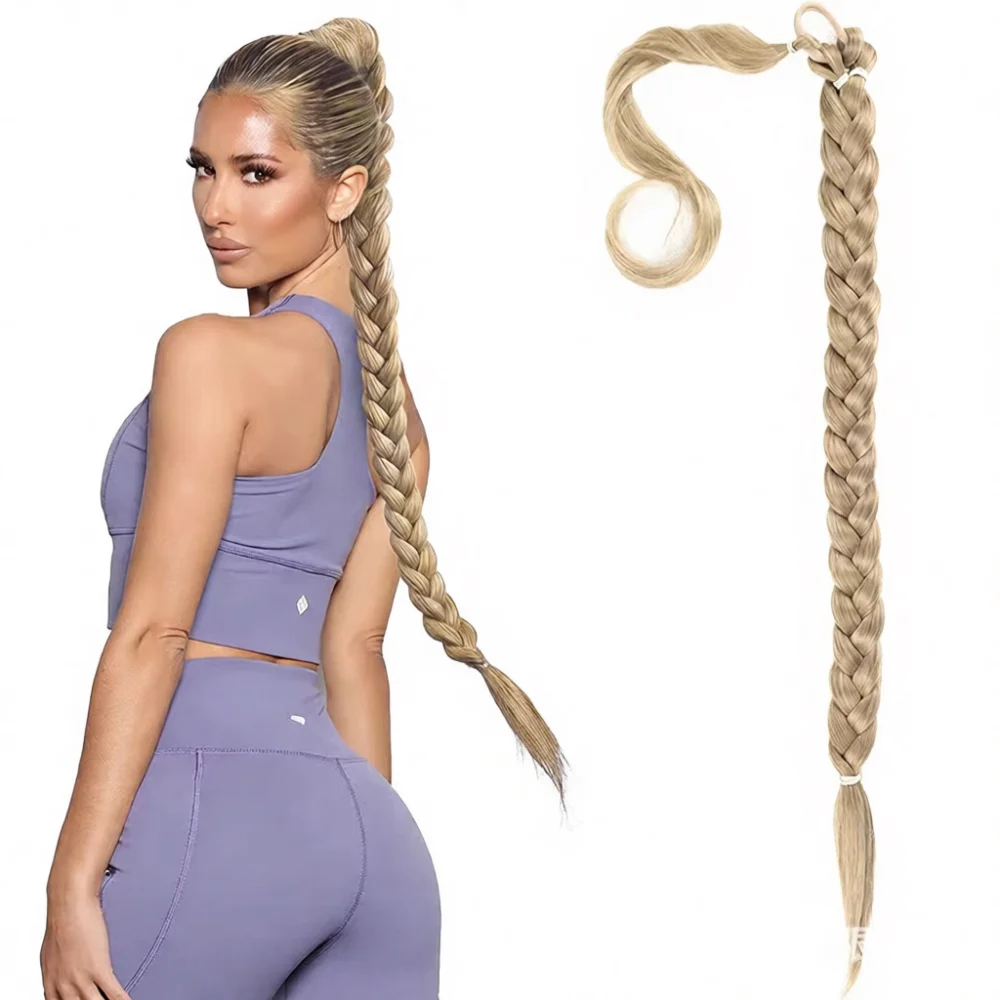 Natural Looking Wrap Around Ponytail Extension Synthetic Hairpiece Soft Heat Resistant Fiber For Women Quick Daily Hair