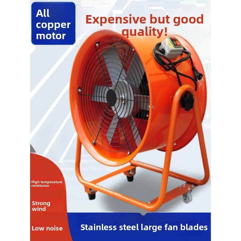 Kipas aksial portabel 220V kipas terowongan blower kipas pembuangan cat
