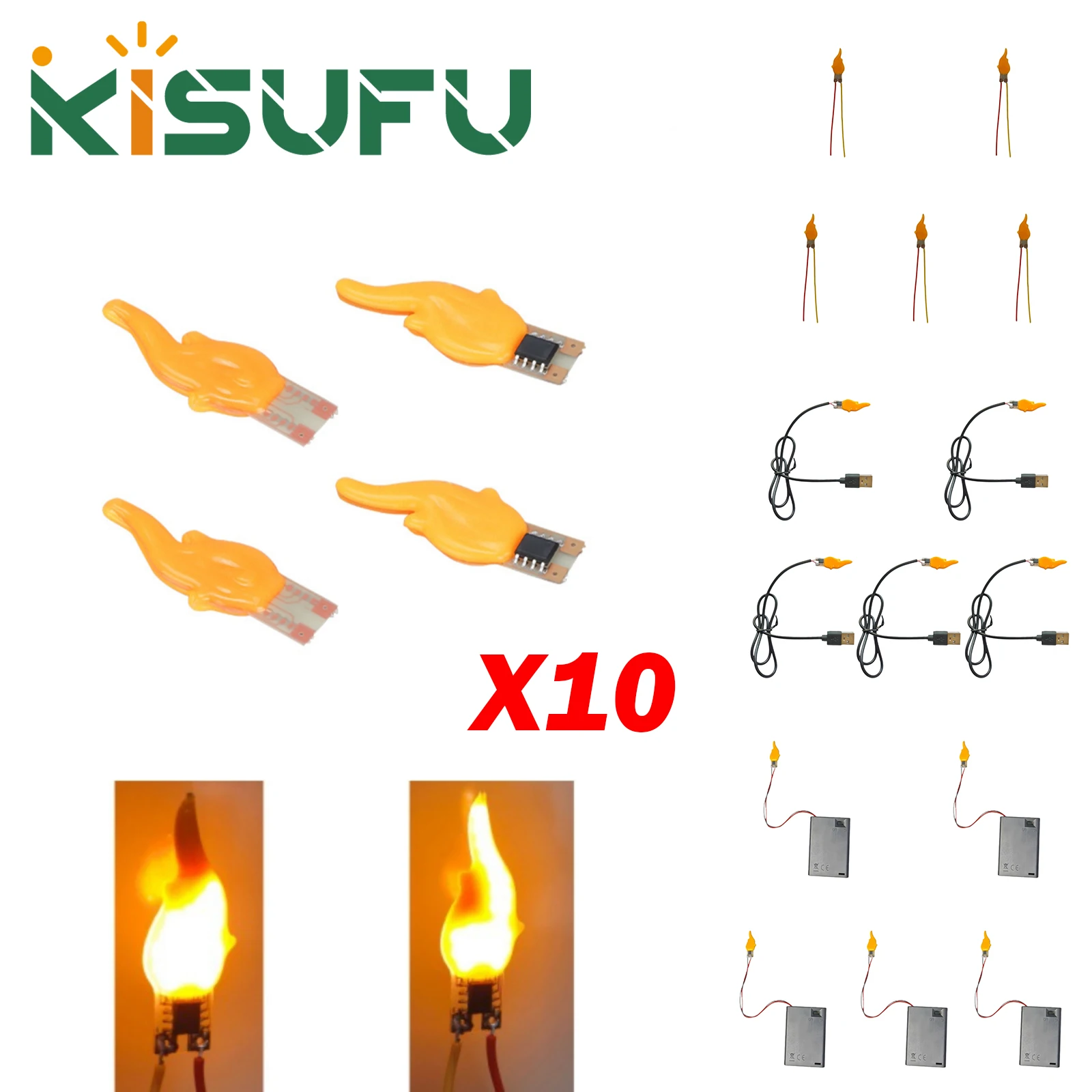 Velas de Filamento LED 3V 2200K com 2 Pinos/Caixa de Bateria/Plug USB, Lâmpada Edison LED de Filamento, Diodo LED para DIY, Acessórios para Lâmpadas de Festa, 1-10 Peças