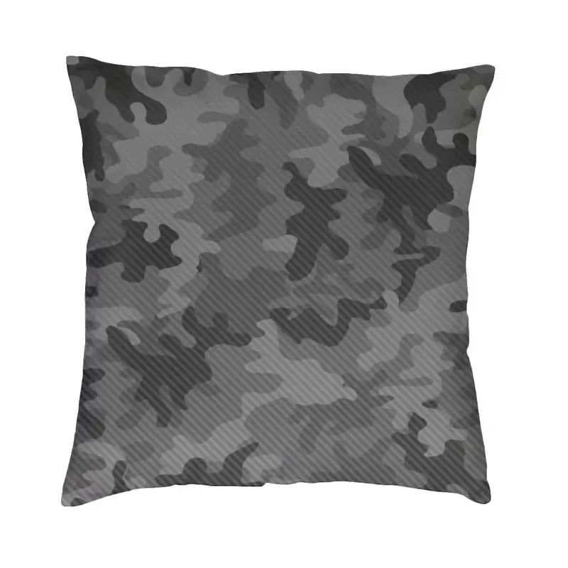 Carbon Camo Cushion Cover 40x40cm Camouflage Velvet Luxury Pillow Cases Decor Home